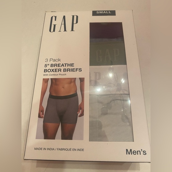 GAP Men’s 3 Pack Contour Pouch 5” Breathe Boxer Briefs Trunks Size Small 30-31 - Picture 1 of 4